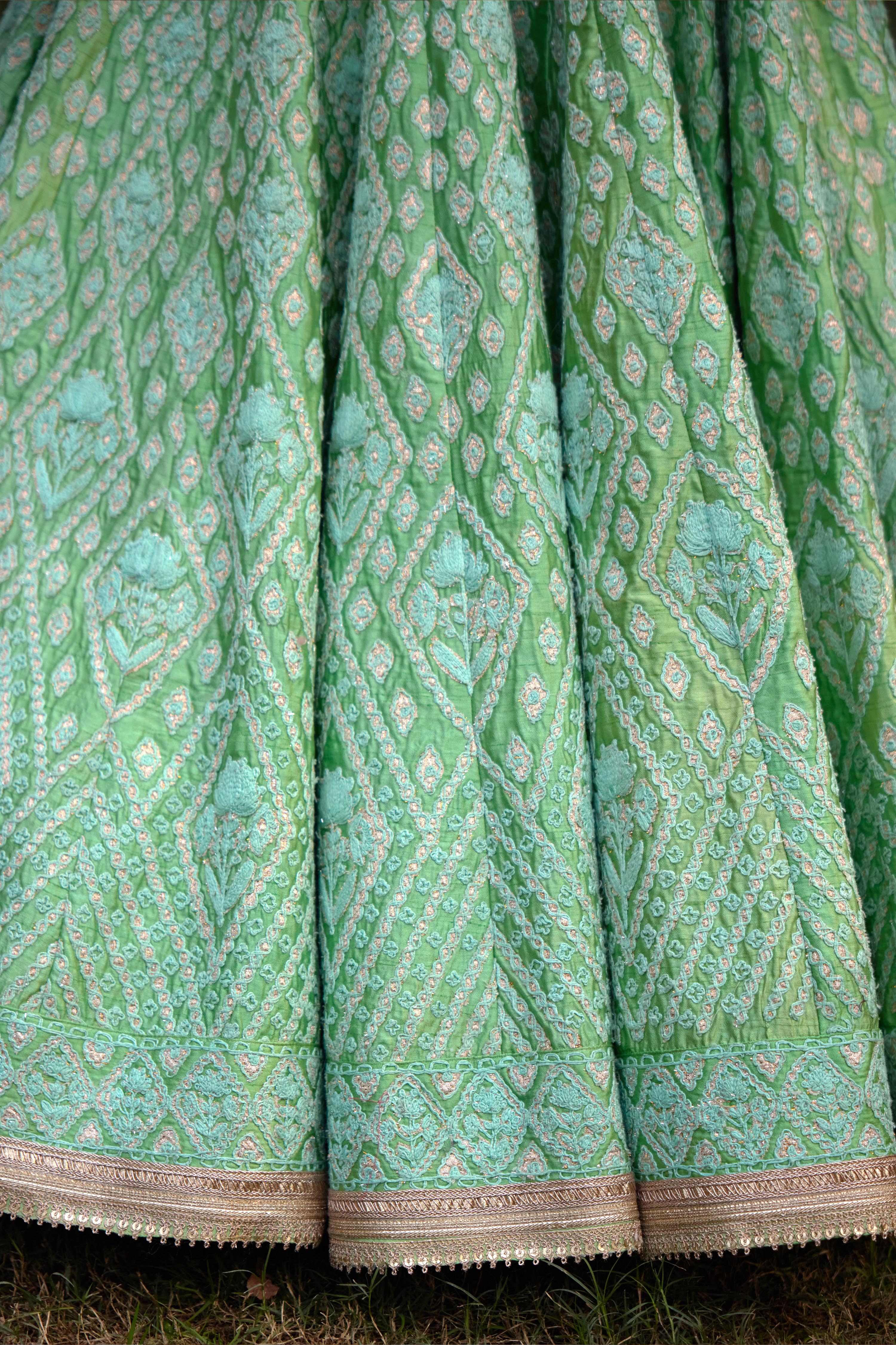 Sea Green Lehenga Set.
