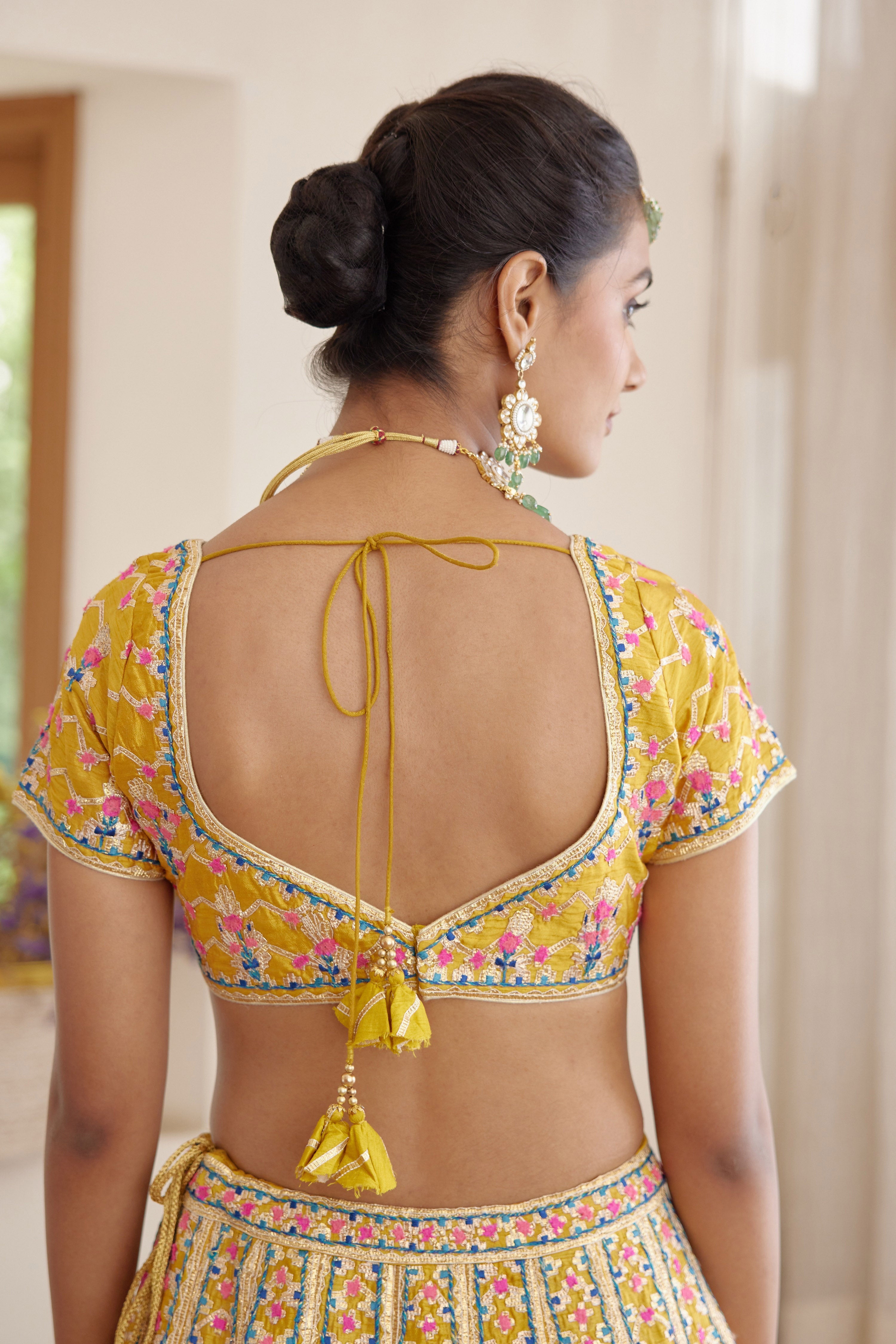 Mustard Yellow Lehenga Set.