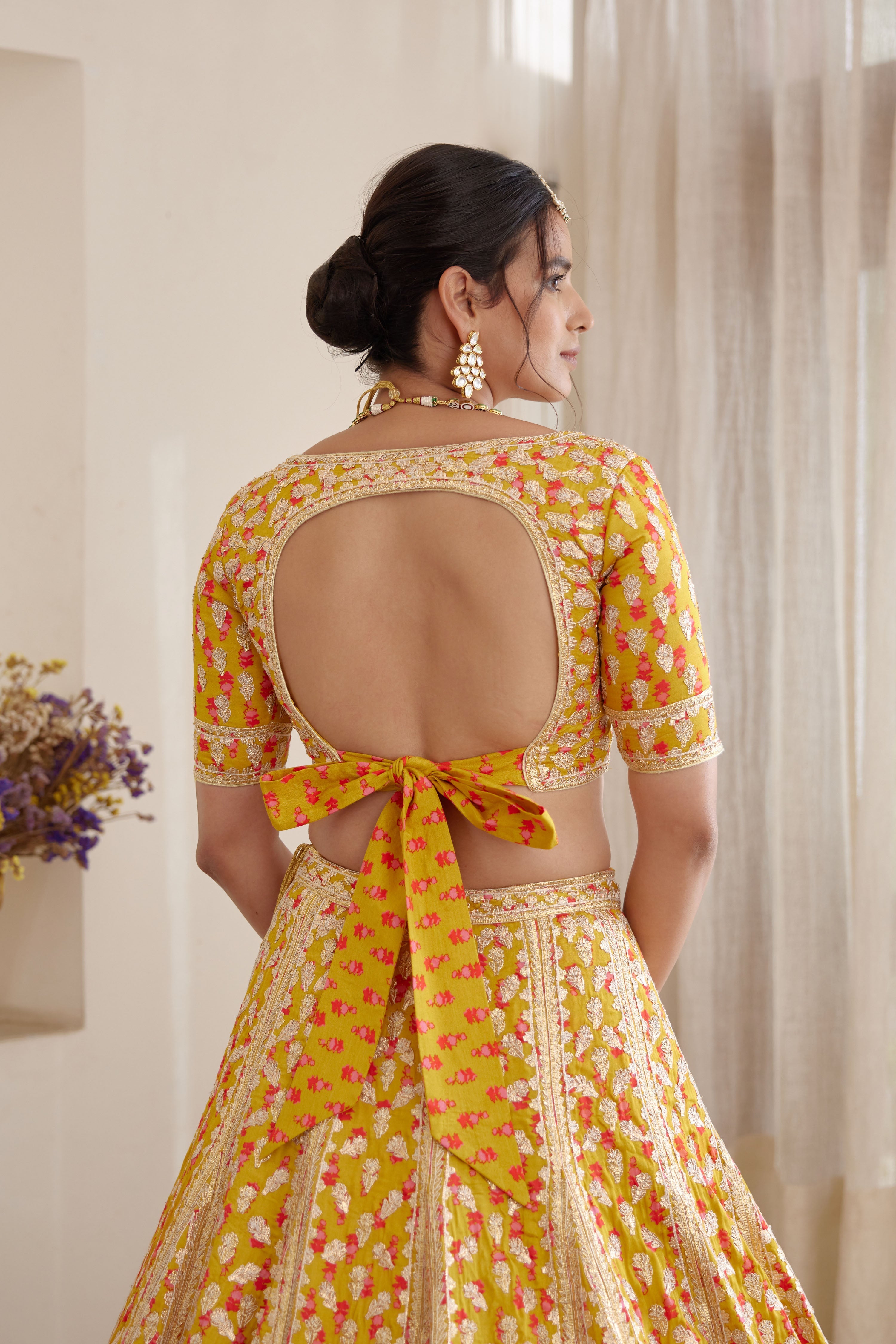 Mustard Yellow Lehenga Set.