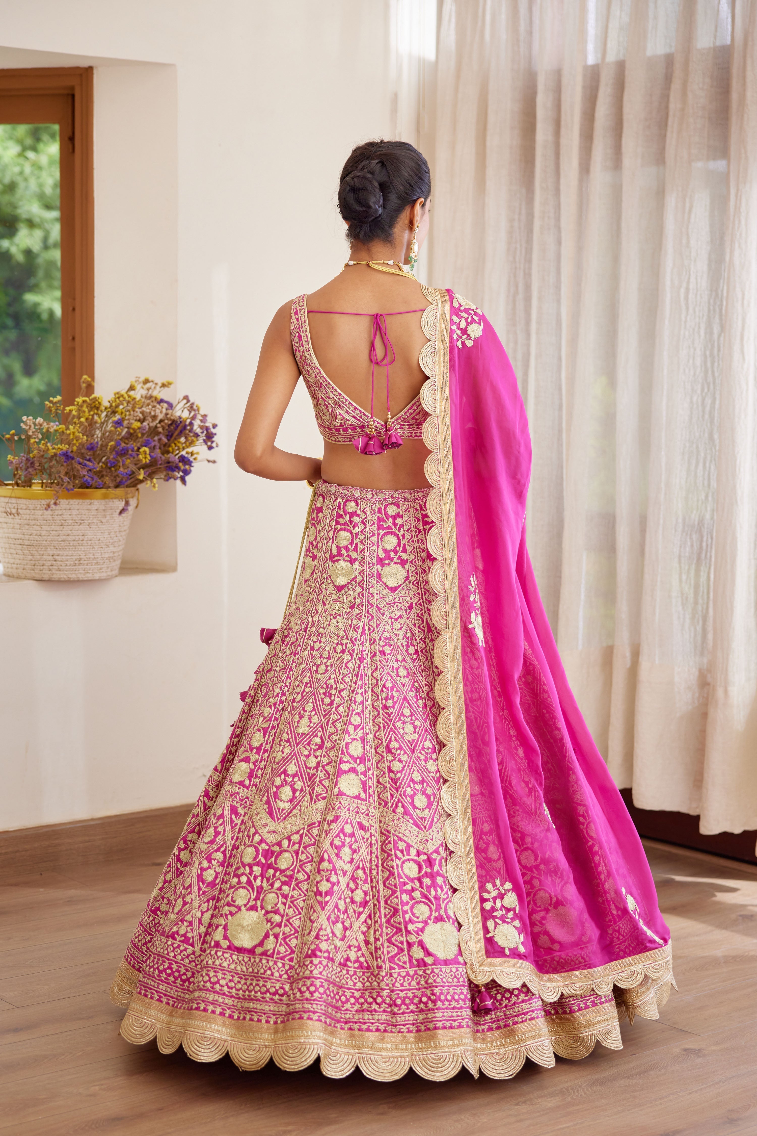 Plum Pink Lehenga Set.