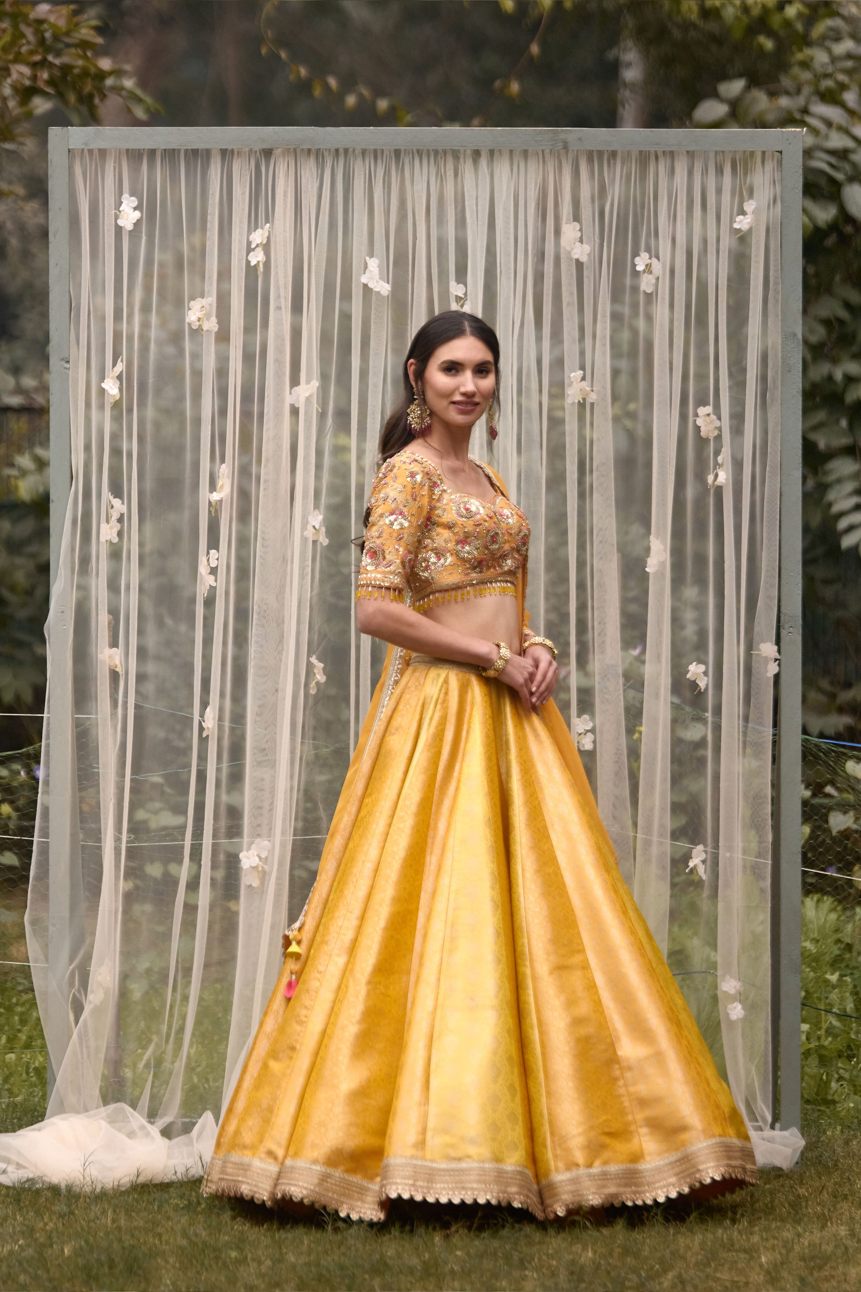 Mustard Lehenga Set.