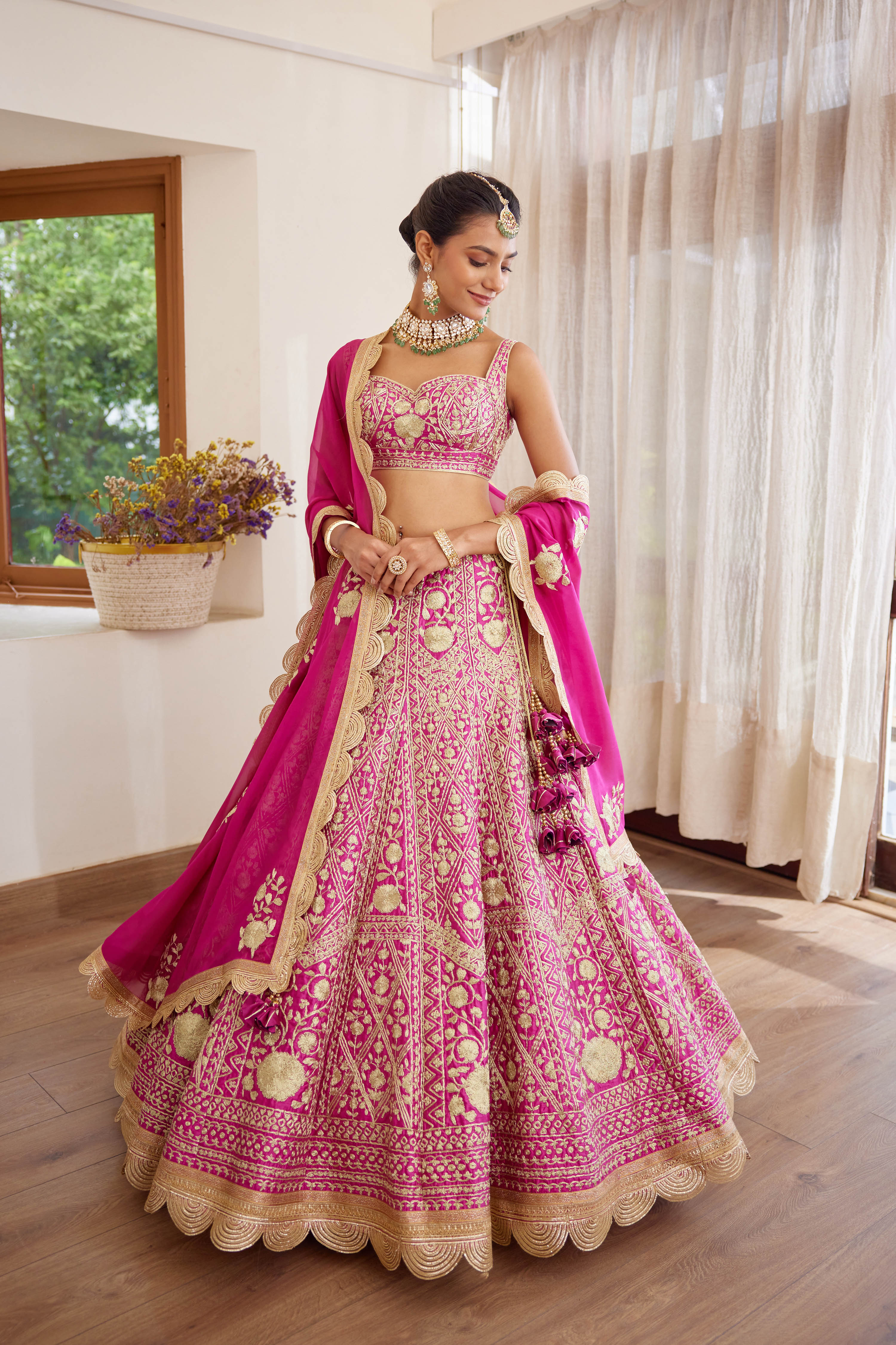 Plum Pink Lehenga Set.