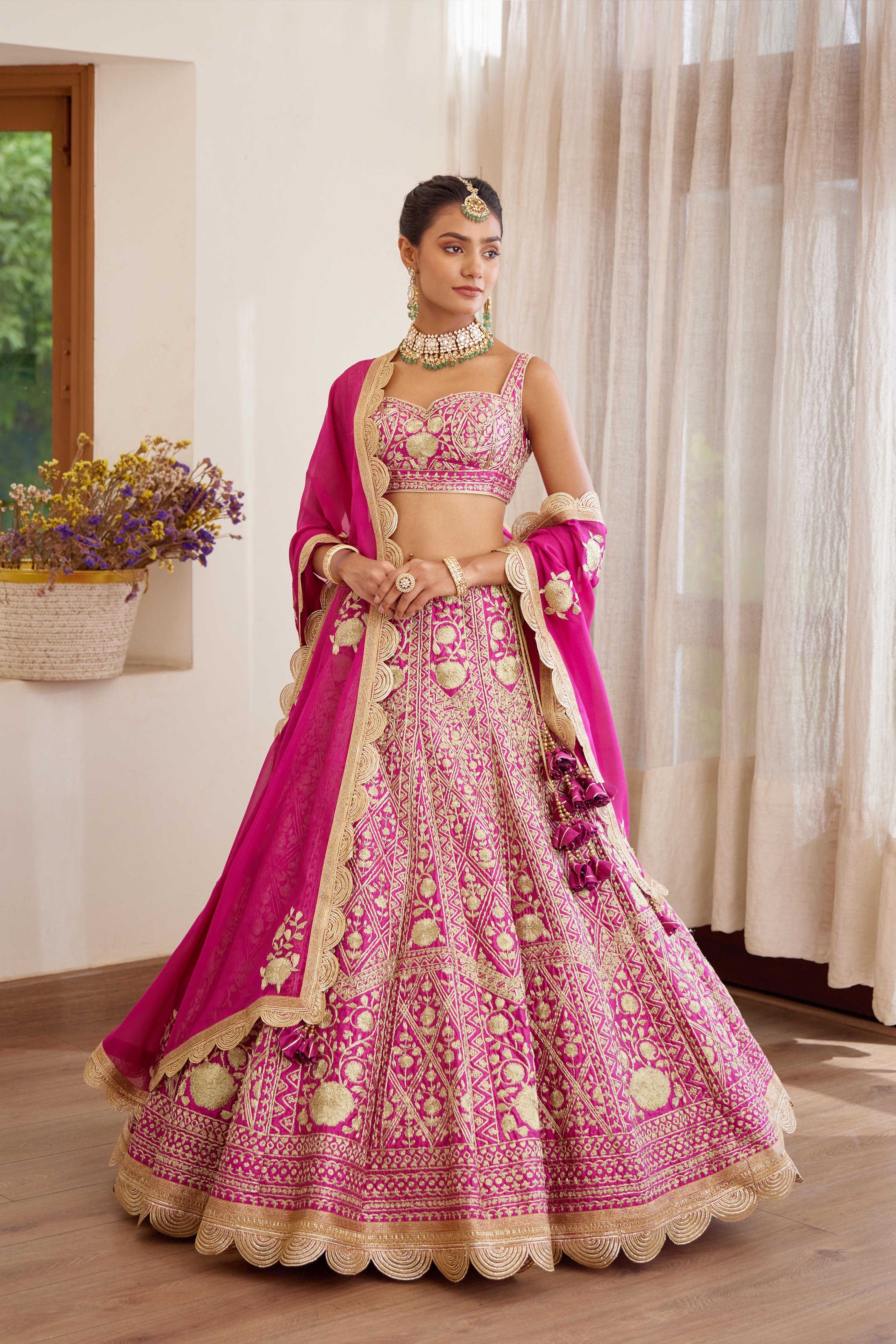 Plum Pink Lehenga Set.