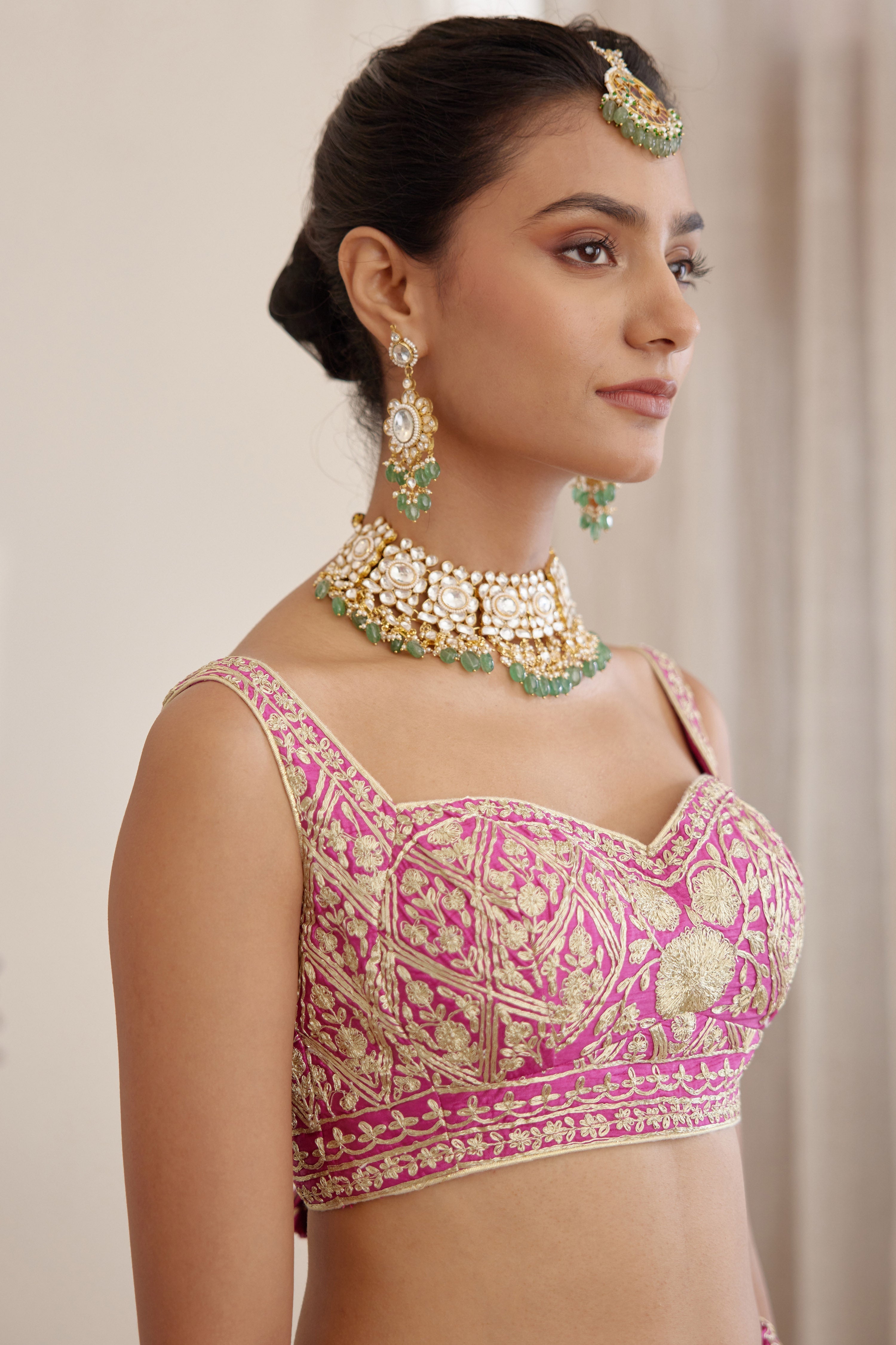 Plum Pink Lehenga Set.