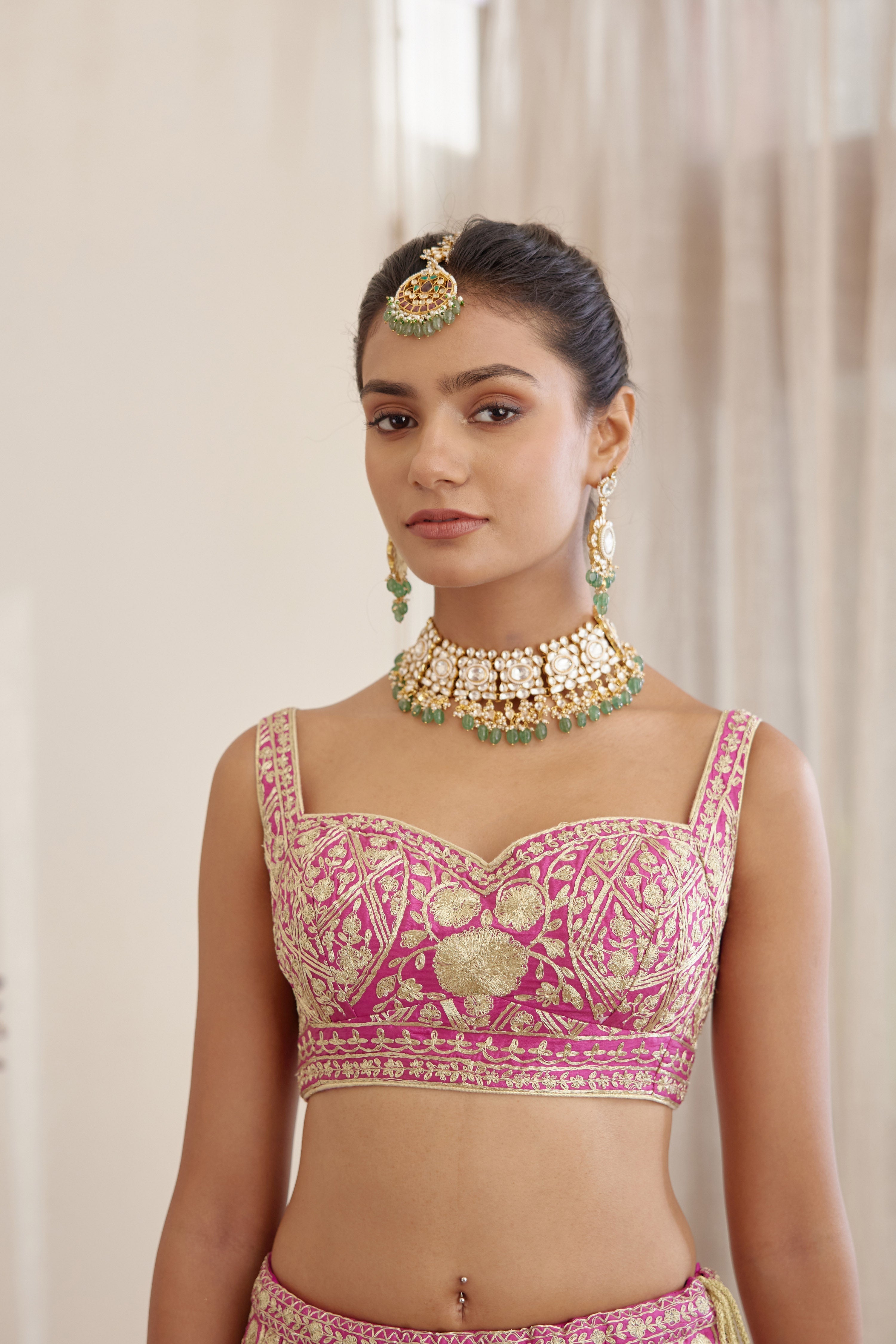 Plum Pink Lehenga Set.