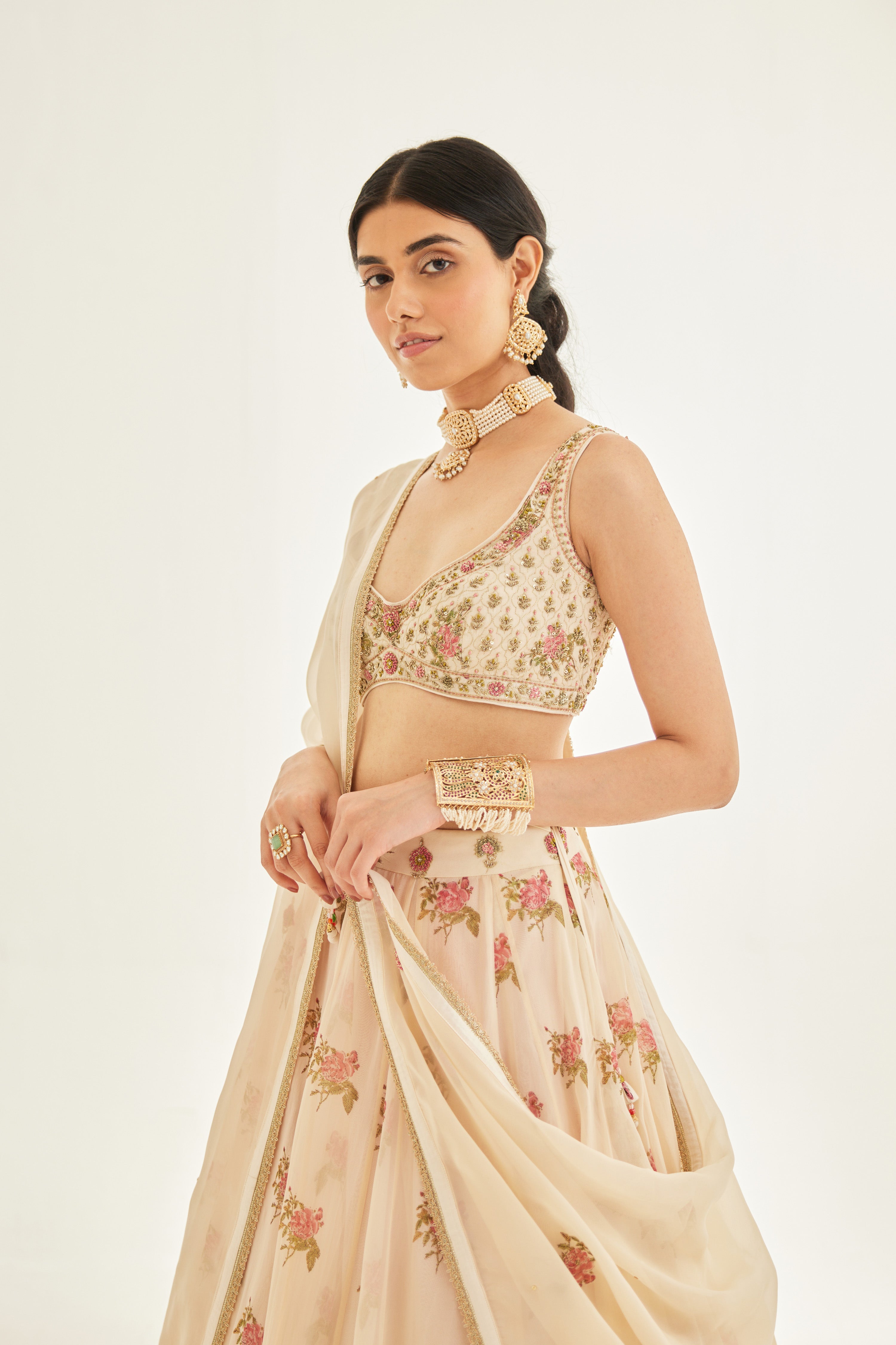 Papyrus White Lehenga Set.
