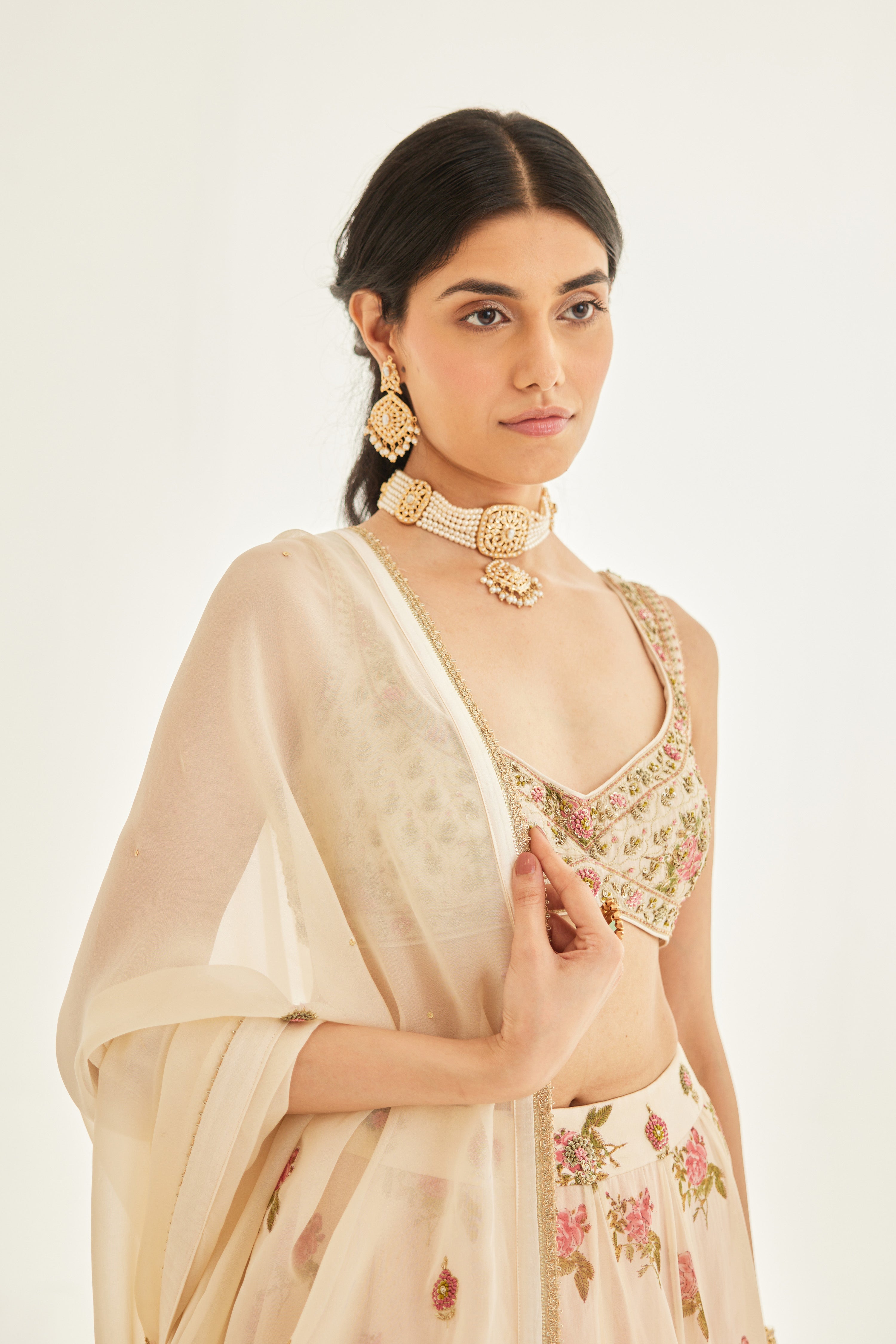 Papyrus White Lehenga Set.