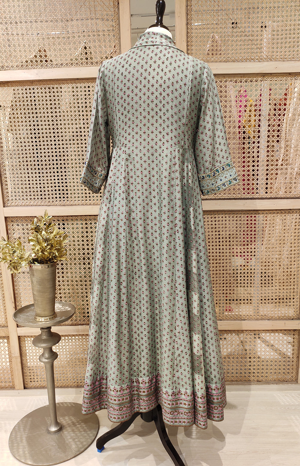 Silver Grey Angrakha Set.