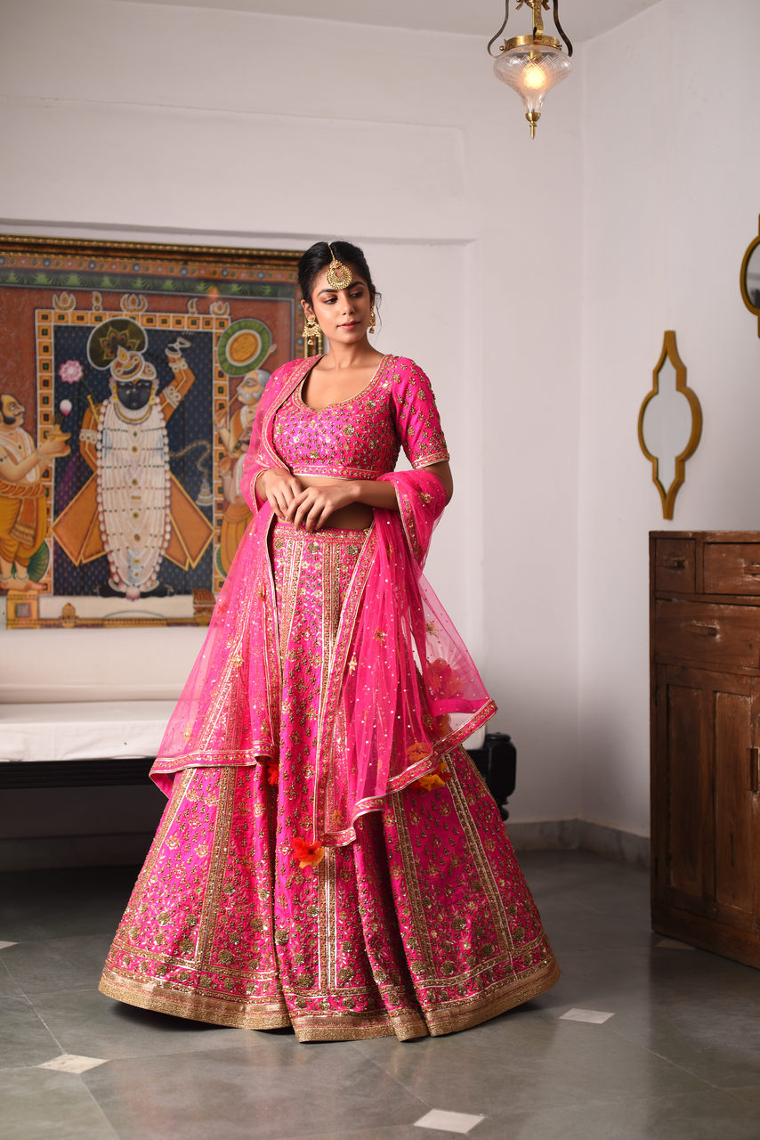 Pink Lehenga Set.