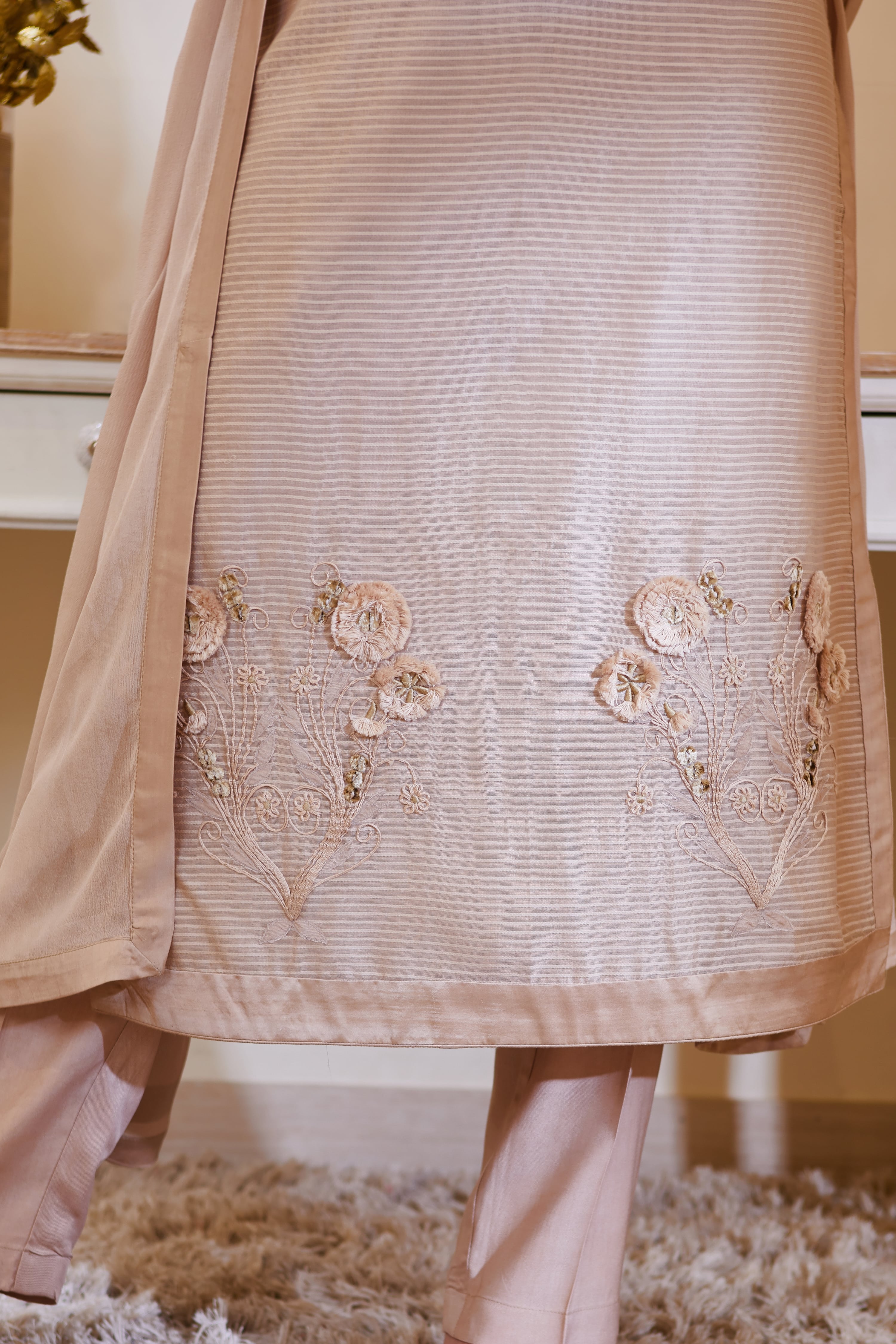 Neutral Kurta Set.