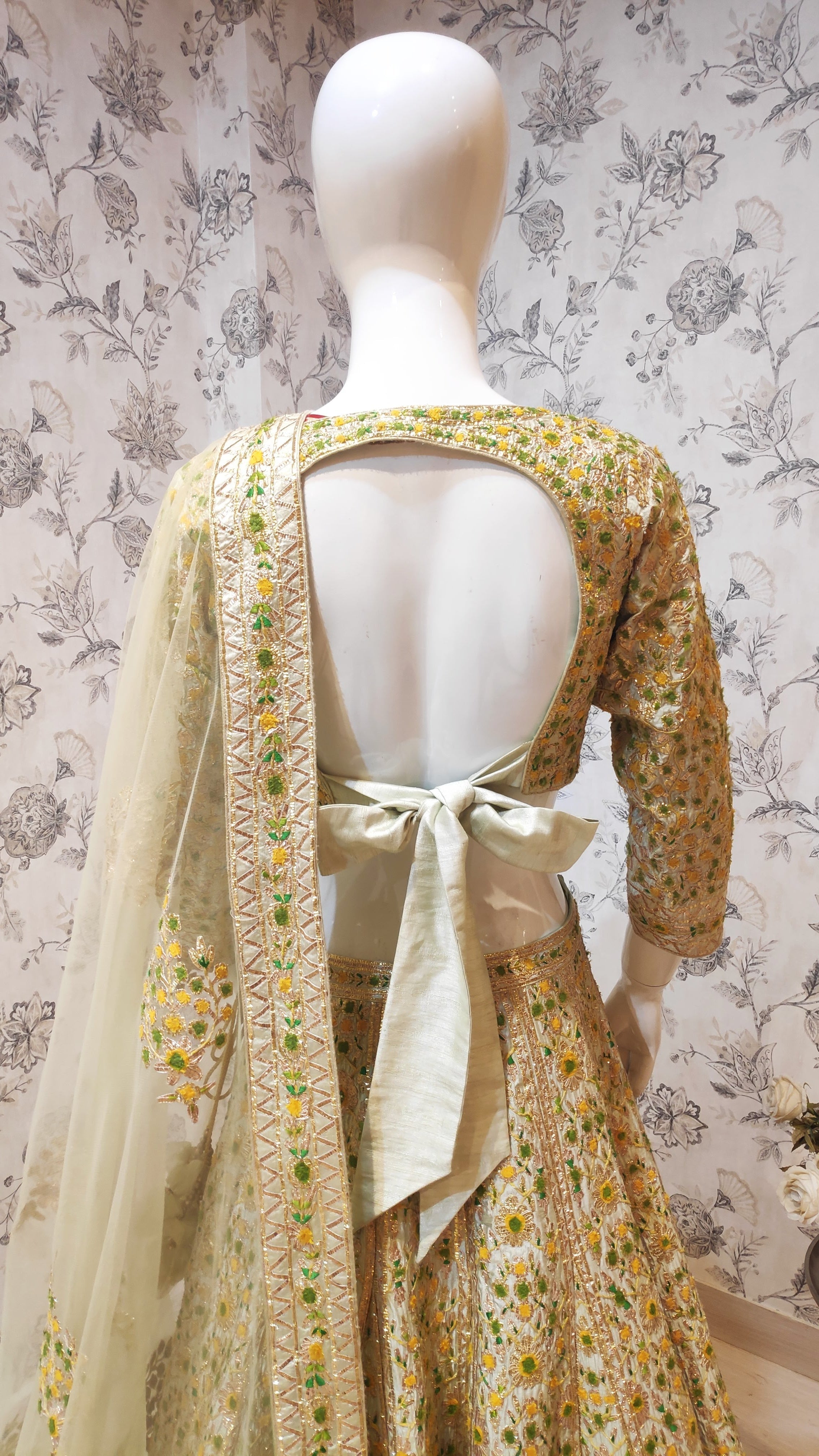 Lemon Green Lehenga Set.