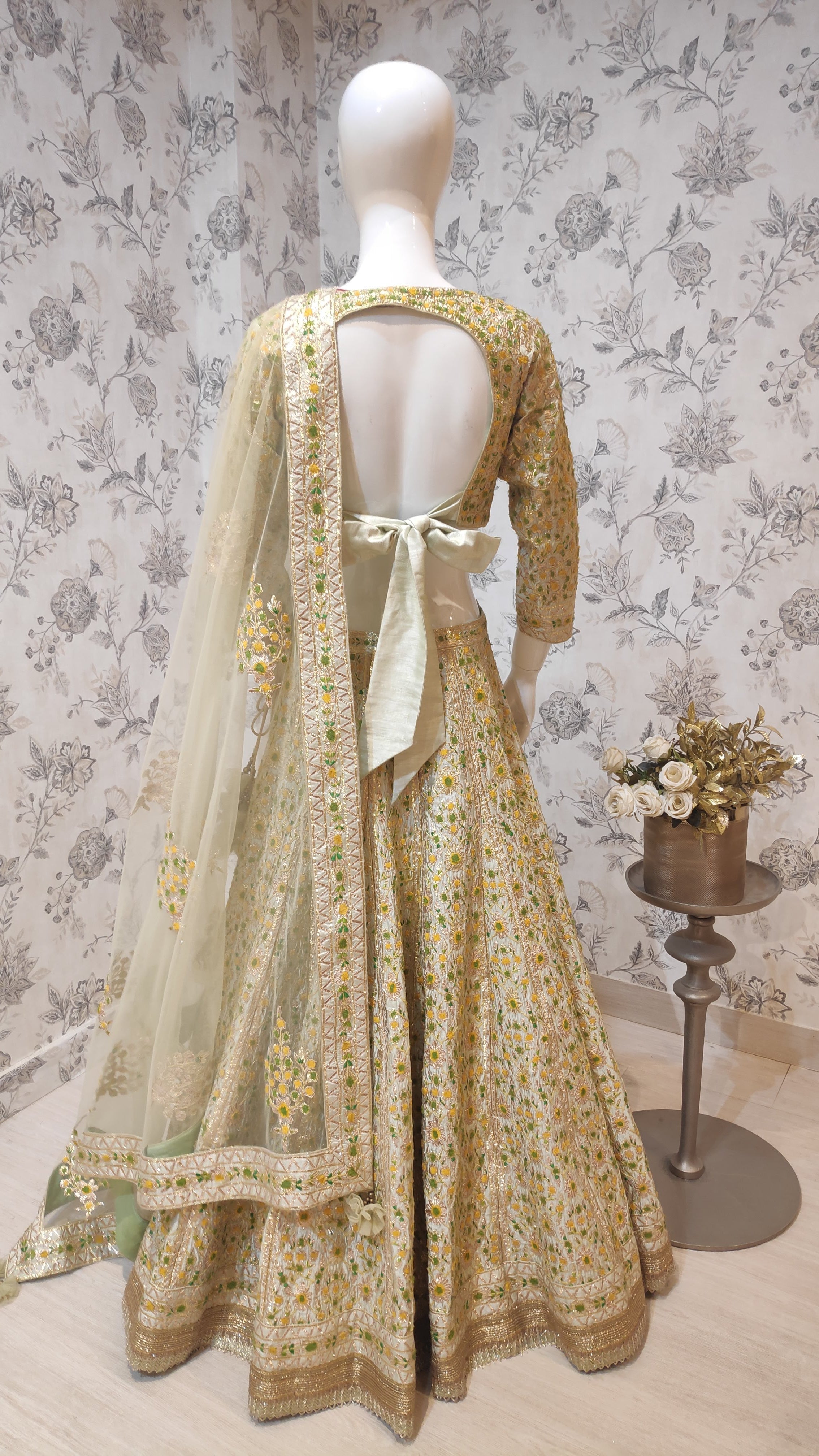 Lemon Green Lehenga Set.