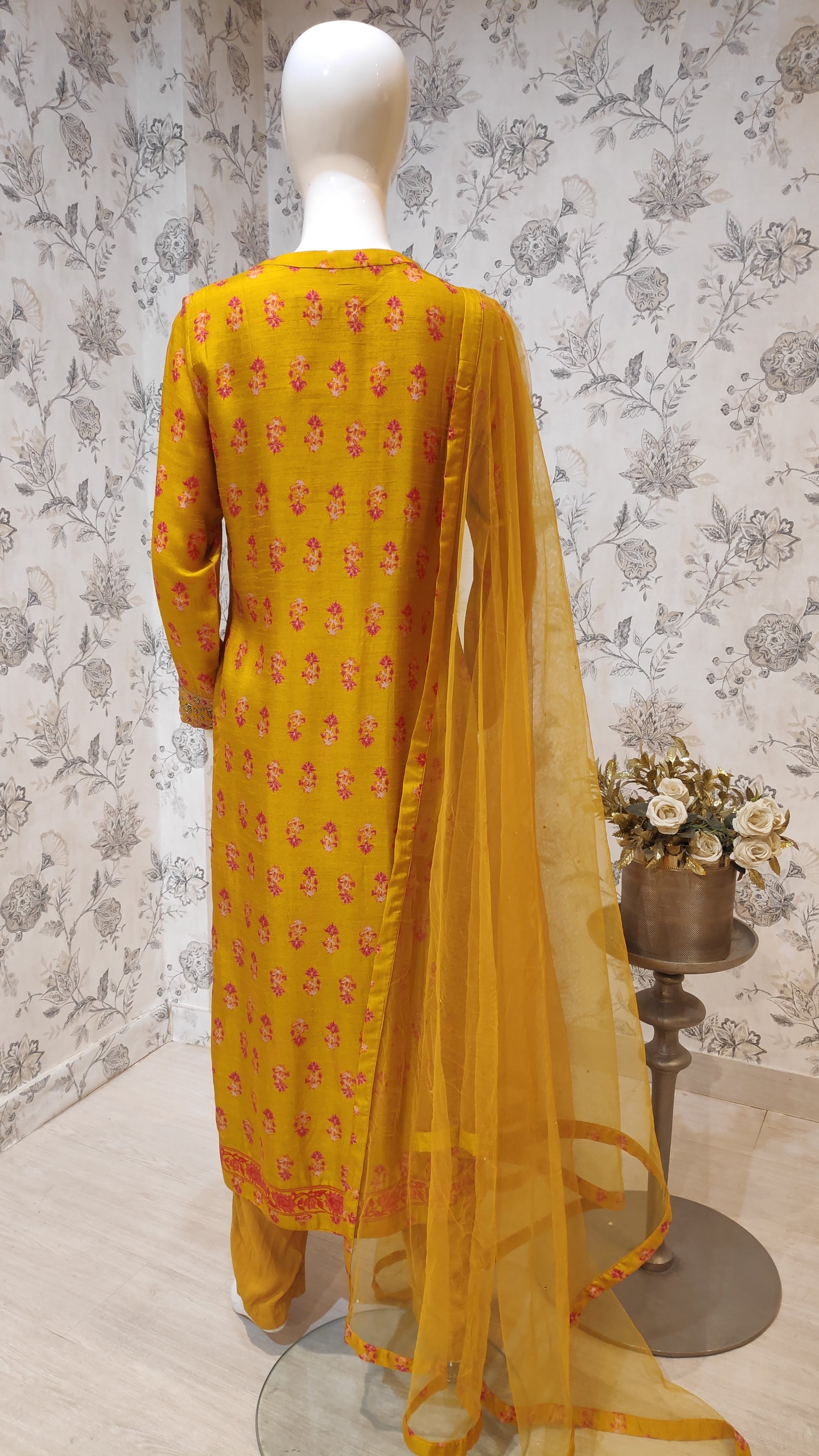 Mustard Yellow Kurta Set.