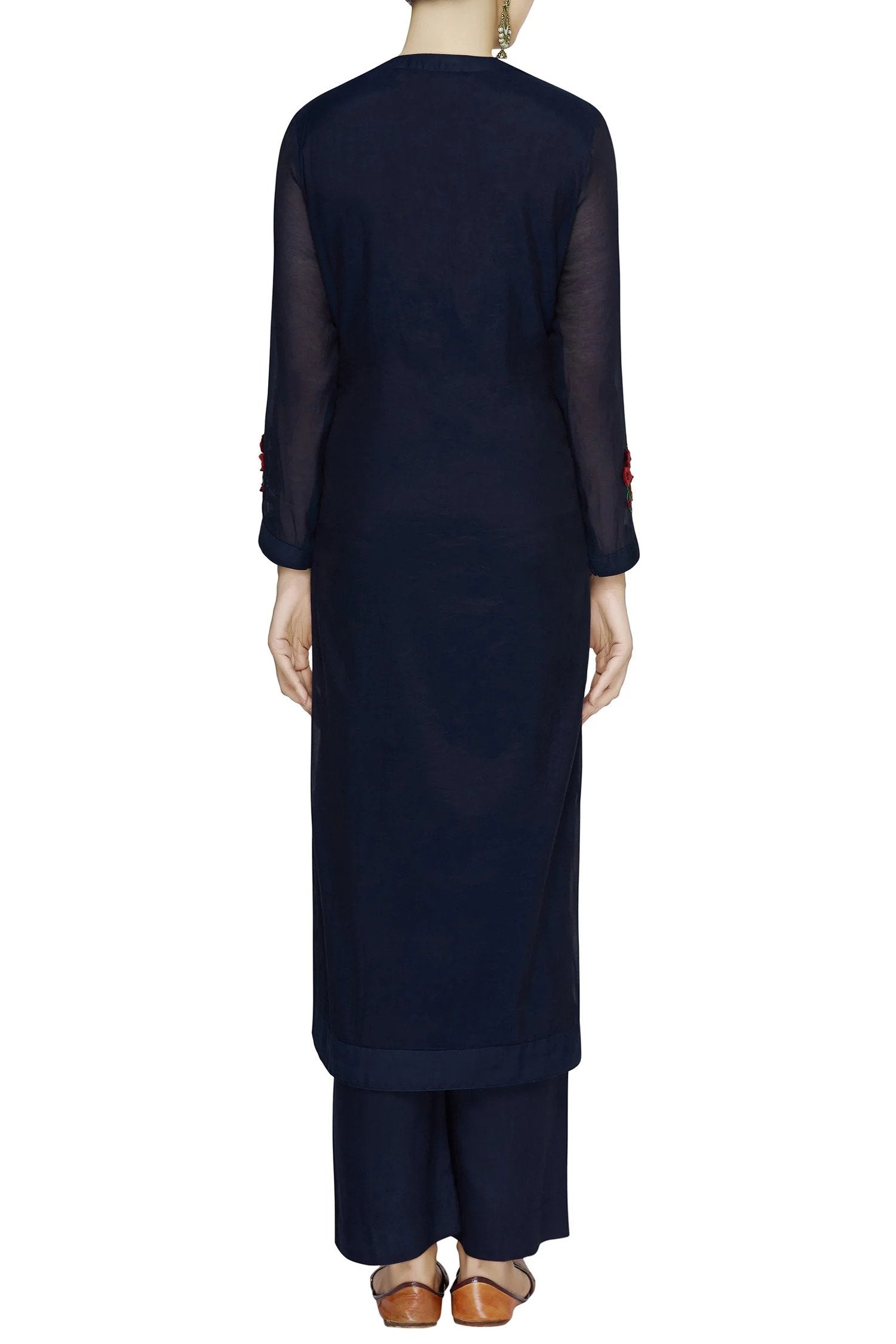 Navy Blue Kurta Set.