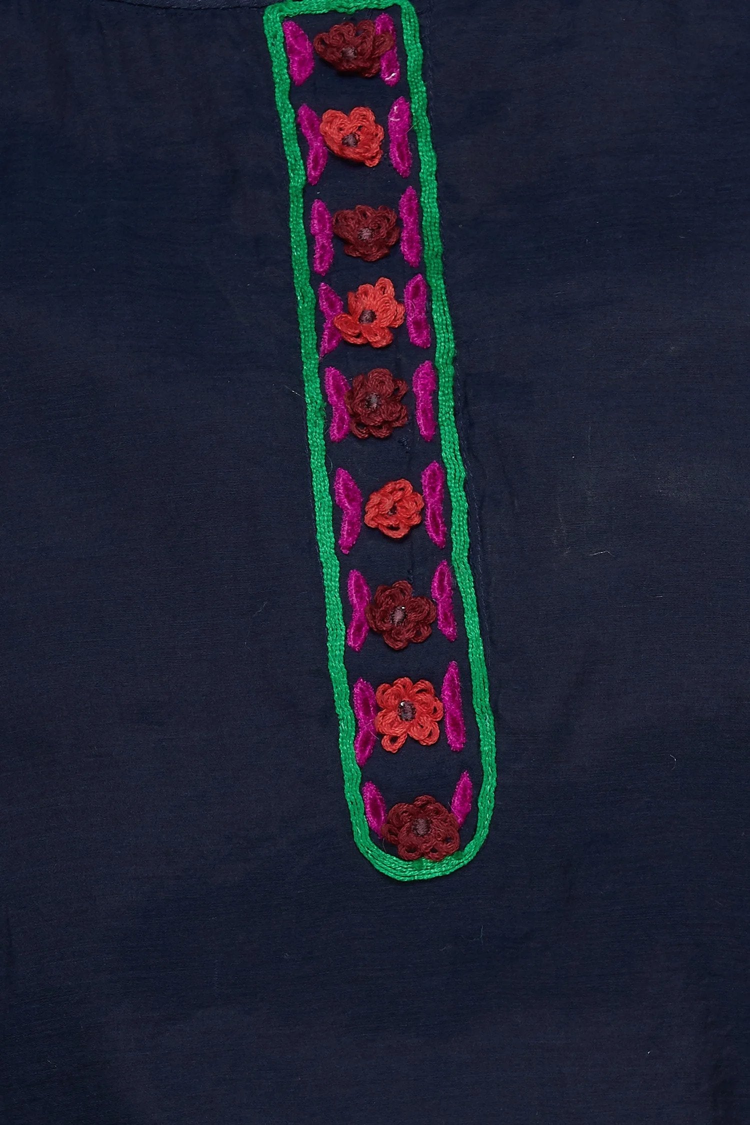 Navy Blue Kurta Set.