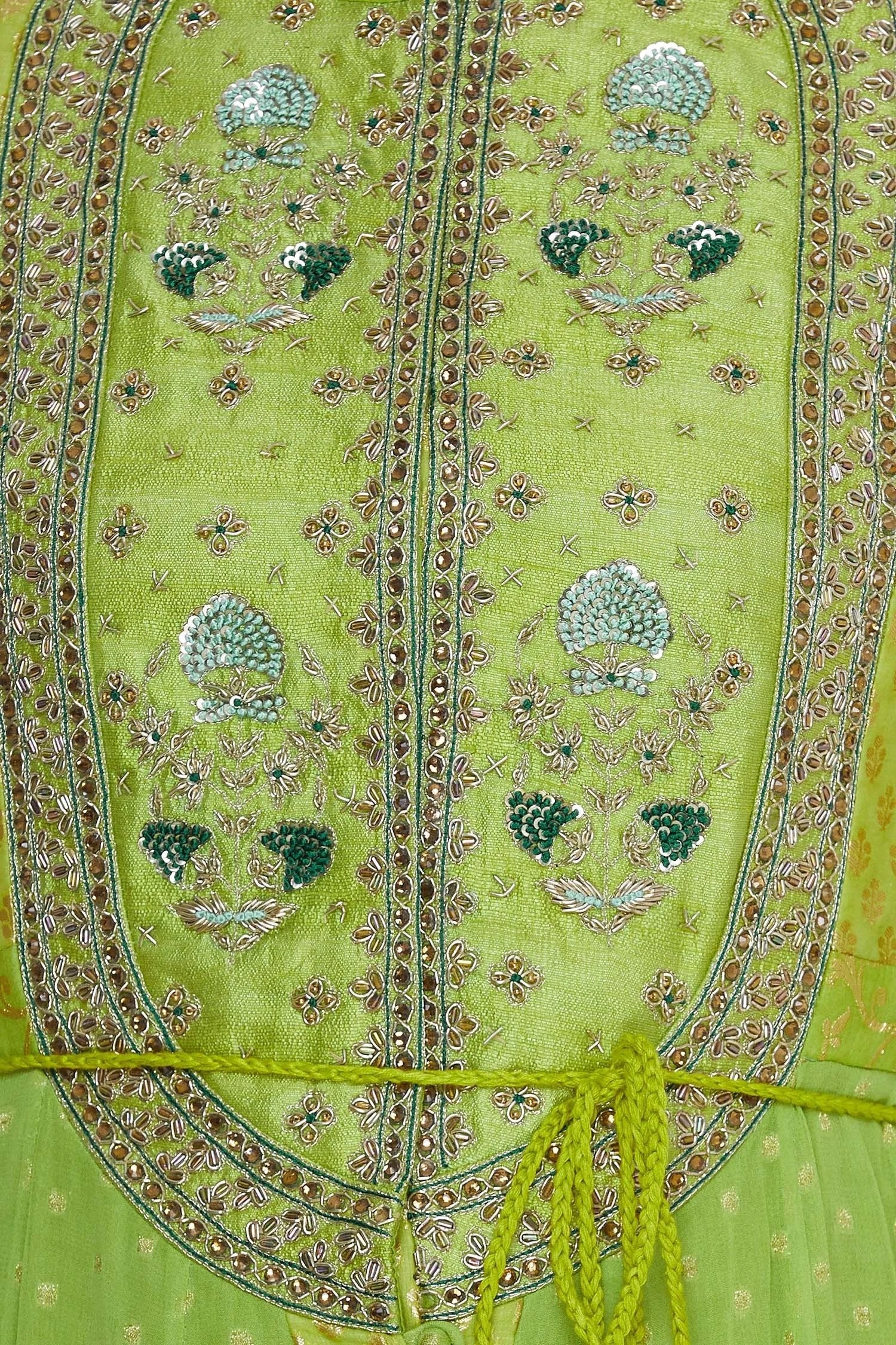 Zardozi work kurta with lehenga and dupatta