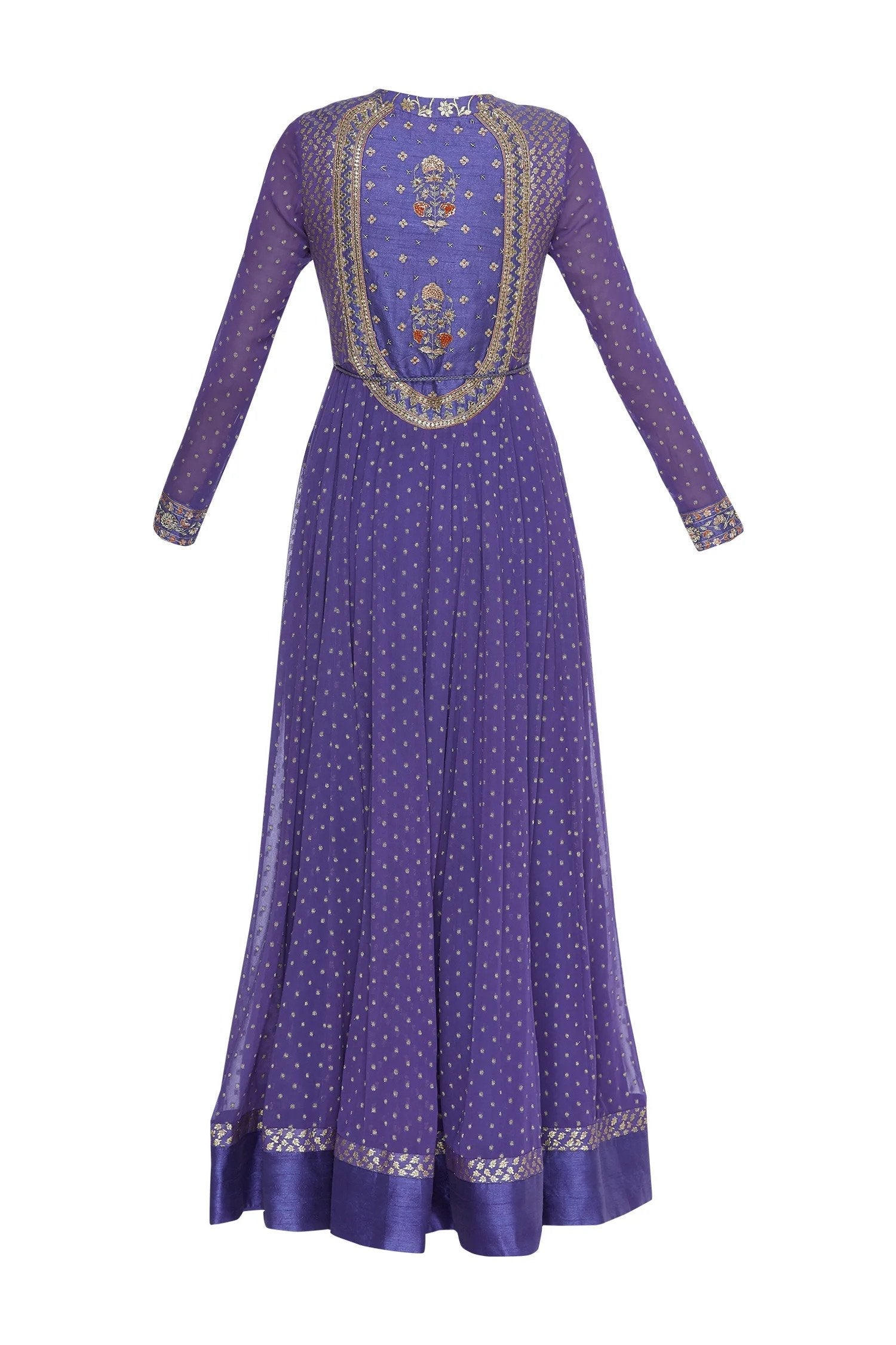 Zardozi work anarkali kurta with dupatta