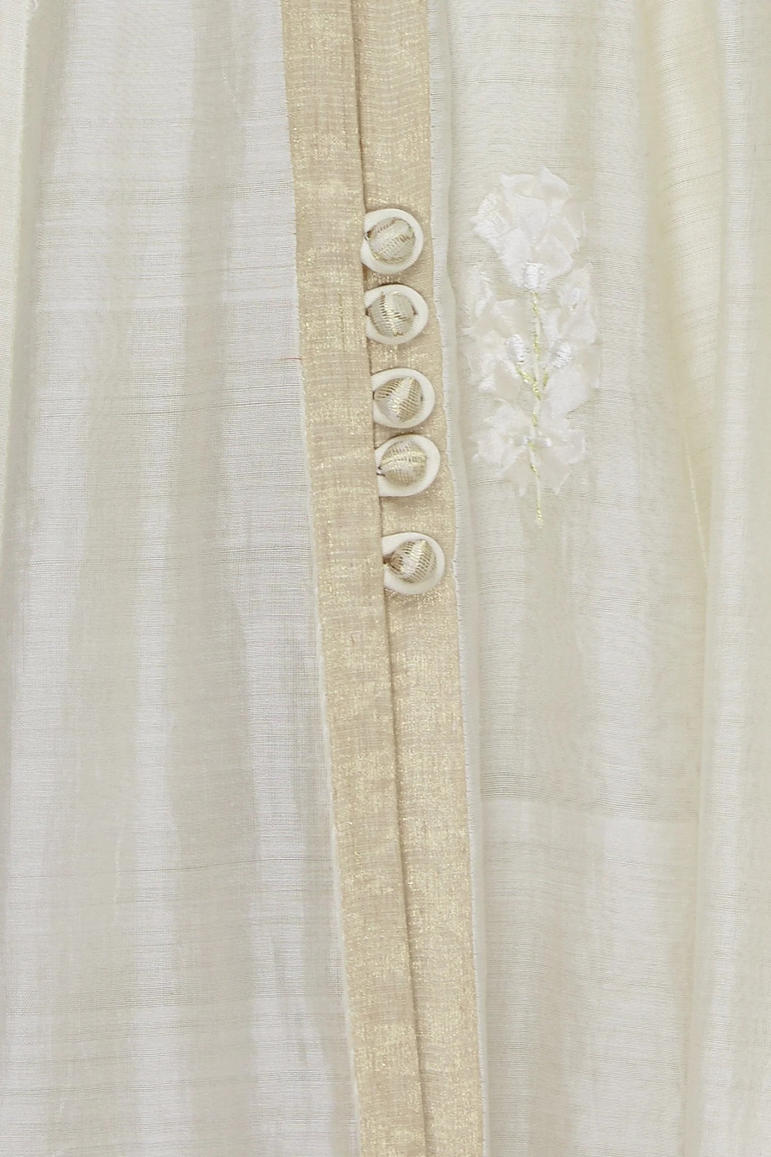 Off White Anarkali Set- close view