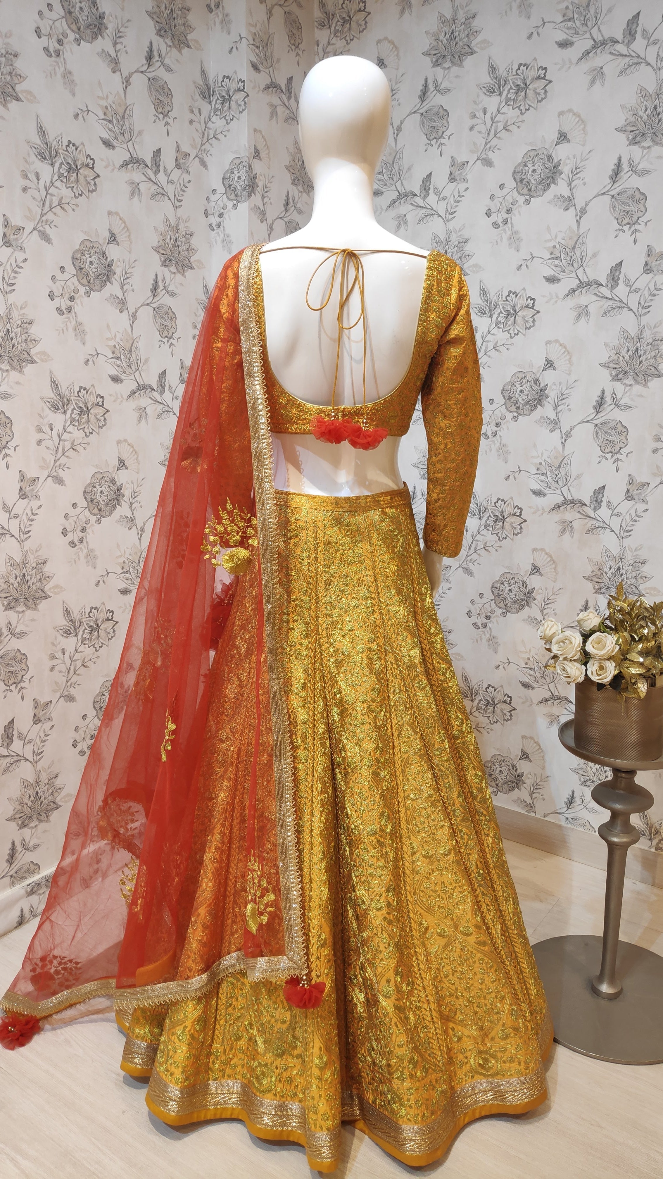 Mustard Yellow Lehenga Set.
