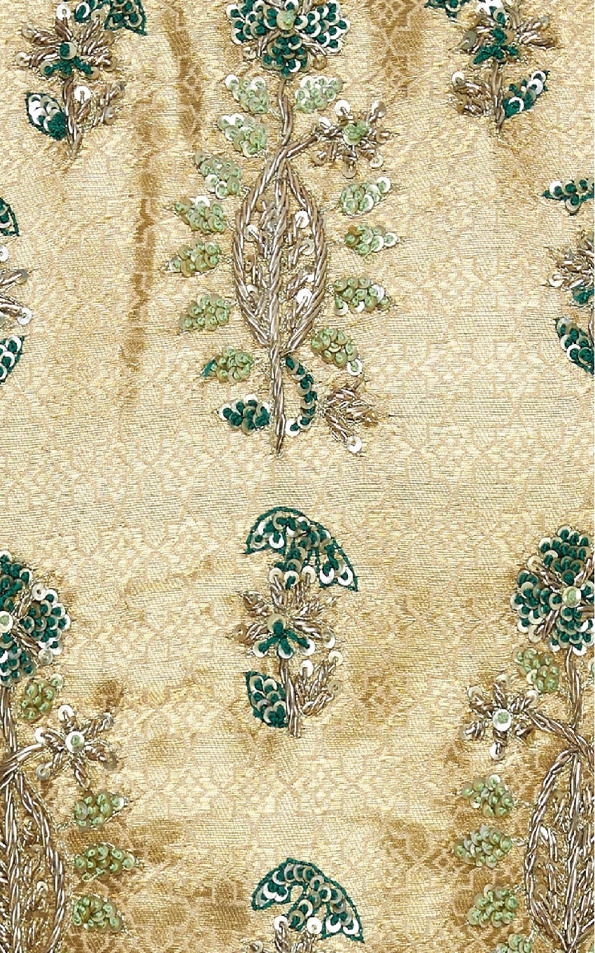 Zardozi chanderi &amp; tissue lehenga set
